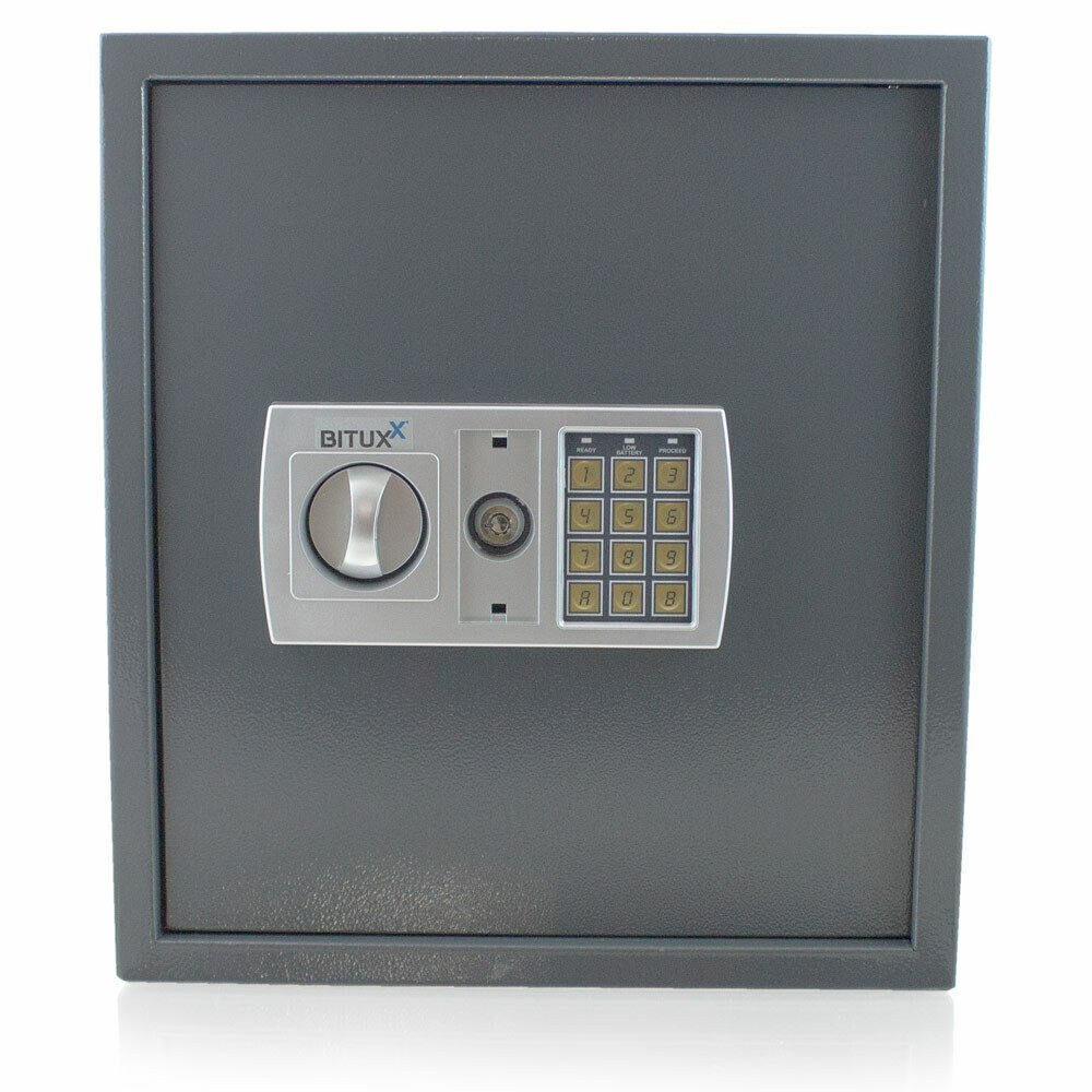 Kancelářský trezor s elektronickým zámkem na PIN pancéřová skříň velká XL MS17335